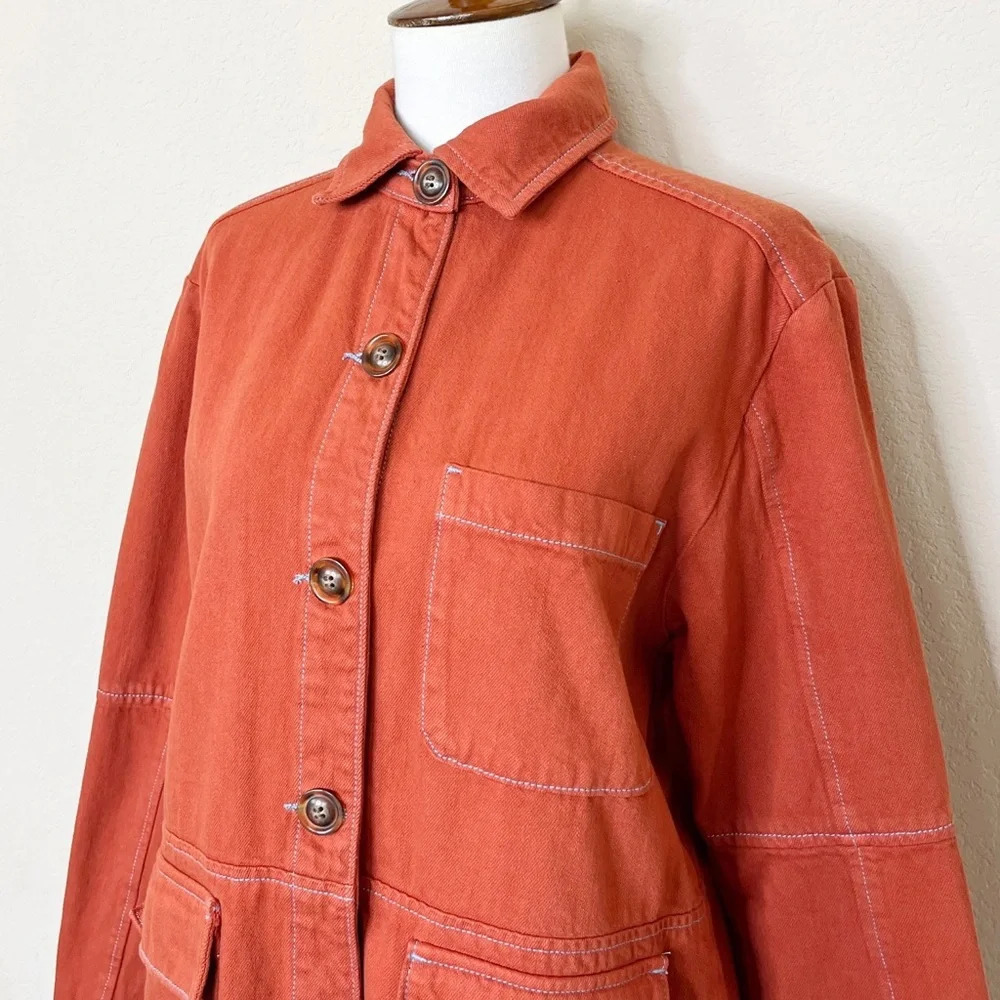 Roller Rabbit Adara Twill Point Collar Long Sleeve
Jacket in Terracotta XS‎ - Picture 7 of 15